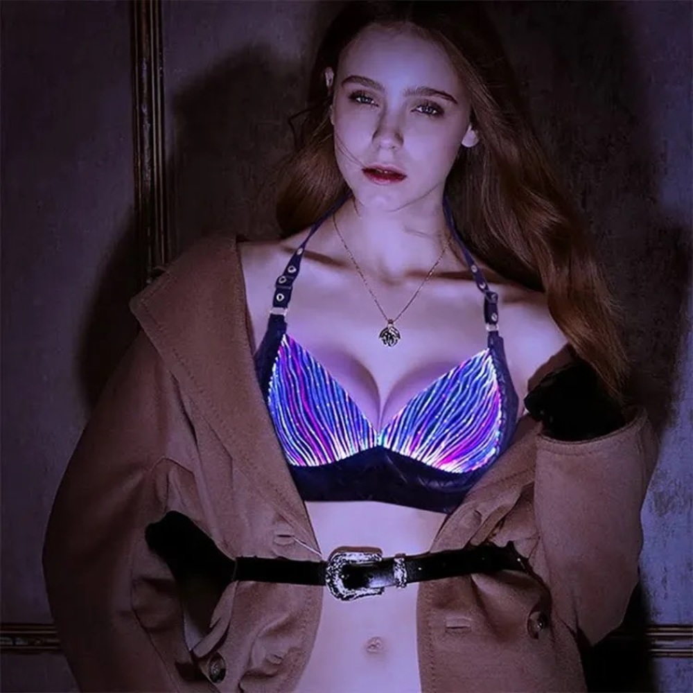 Led Festival Rave Mardi Gras Bra